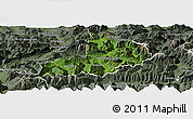 Satellite Panoramic Map of Kitzbuhel, semi-desaturated