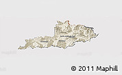 Shaded Relief Panoramic Map of Kitzbuhel, cropped outside