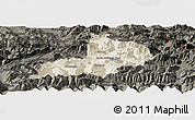 Shaded Relief Panoramic Map of Kitzbuhel, darken