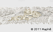 Shaded Relief Panoramic Map of Kitzbuhel, lighten