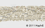Shaded Relief Panoramic Map of Kitzbuhel