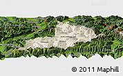 Shaded Relief Panoramic Map of Kitzbuhel, satellite outside