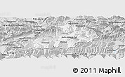 Silver Style Panoramic Map of Kitzbuhel