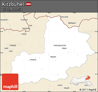 Classic Style Simple Map of Kitzbuhel
