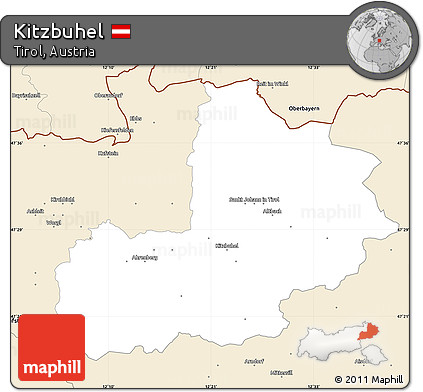 Classic Style Simple Map of Kitzbuhel