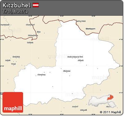 Classic Style Simple Map of Kitzbuhel