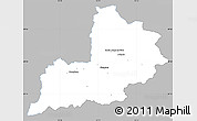 Gray Simple Map of Kitzbuhel, single color outside