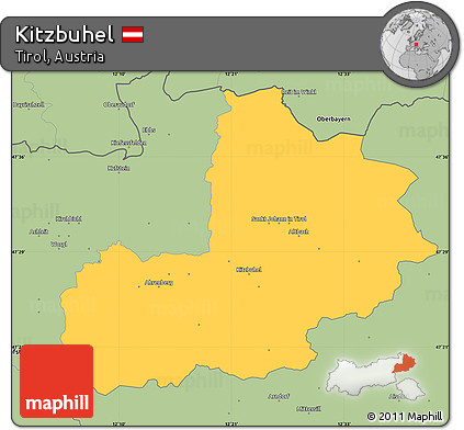Savanna Style Simple Map of Kitzbuhel