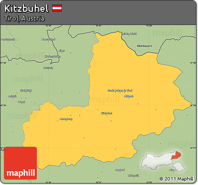 Savanna Style Simple Map of Kitzbuhel