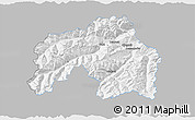Gray 3D Map of Landeck, single color outside