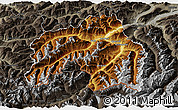 Physical 3D Map of Landeck, darken, semi-desaturated