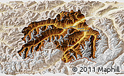 Physical 3D Map of Landeck, lighten
