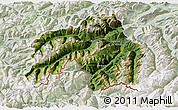 Satellite 3D Map of Landeck, lighten