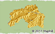 Savanna Style 3D Map of Landeck, single color outside