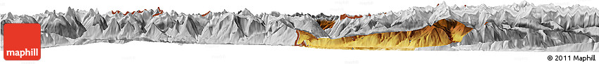 Physical Horizon Map of Landeck, lighten, desaturated