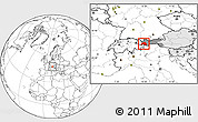 Blank Location Map of Landeck, highlighted country, highlighted parent region