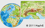 Physical Location Map of Landeck, highlighted parent region