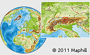 Physical Location Map of Landeck
