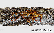 Physical Panoramic Map of Landeck, semi-desaturated