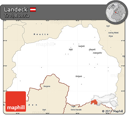 Classic Style Simple Map of Landeck