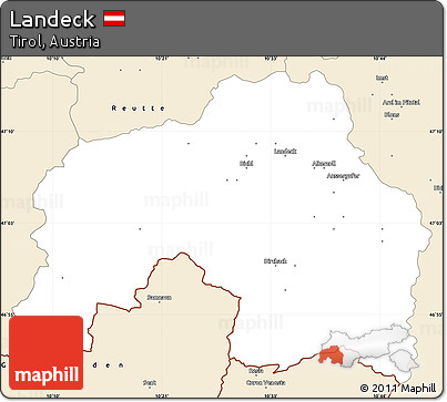 Classic Style Simple Map of Landeck