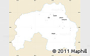Classic Style Simple Map of Landeck, single color outside