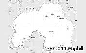 Silver Style Simple Map of Landeck