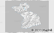 Gray 3D Map of Schwaz, single color outside
