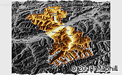 Physical 3D Map of Schwaz, darken, desaturated