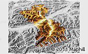 Physical 3D Map of Schwaz, lighten, desaturated
