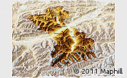 Physical 3D Map of Schwaz, lighten