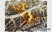 Physical 3D Map of Schwaz, semi-desaturated