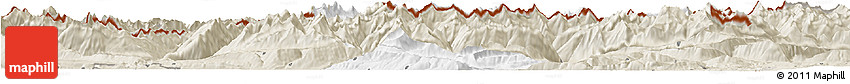 Classic Style Horizon Map of Schwaz