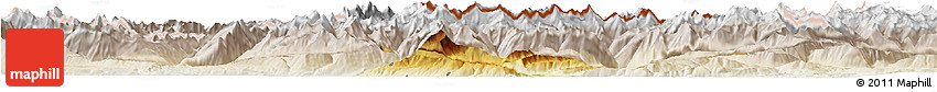 Physical Horizon Map of Schwaz, lighten
