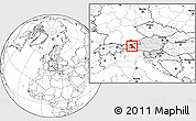 Blank Location Map of Schwaz, highlighted country, within the entire country