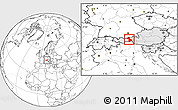 Blank Location Map of Schwaz, highlighted country