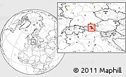 Blank Location Map of Schwaz, highlighted parent region