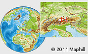 Physical Location Map of Schwaz, highlighted parent region