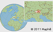 Savanna Style Location Map of Schwaz, highlighted parent region