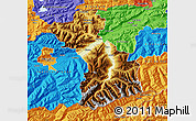 Physical Map of Schwaz, political outside