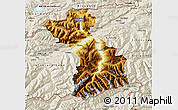 Physical Map of Schwaz, shaded relief outside