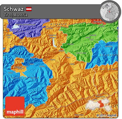 Political Map of Schwaz