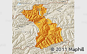 Political Map of Schwaz, shaded relief outside
