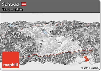 Gray Panoramic Map of Schwaz