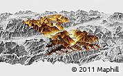 Physical Panoramic Map of Schwaz, lighten, desaturated