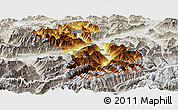 Physical Panoramic Map of Schwaz, lighten, semi-desaturated