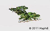 Satellite Panoramic Map of Schwaz, cropped outside