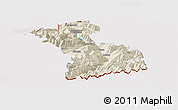 Shaded Relief Panoramic Map of Schwaz, cropped outside
