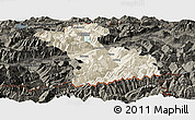 Shaded Relief Panoramic Map of Schwaz, darken