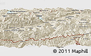 Shaded Relief Panoramic Map of Schwaz